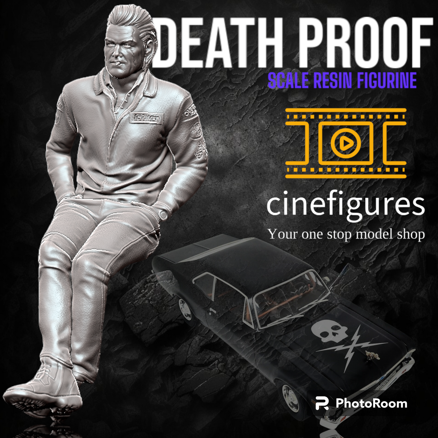 DEATH PROOF STUNTMAN MIKE Kurt Russell scale resin movie TV SHOW figure model 1.18 1.35 1.24 1.12